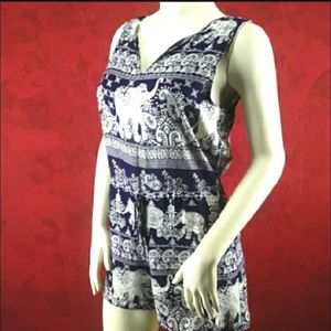 Elephant pants traditional Indian print romper